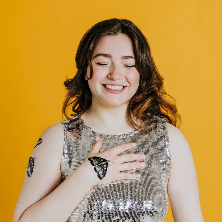 Tattly - Wholesale Temporary Tattoo - Mystic Moth MTL Tattoo Pair *NEW F251