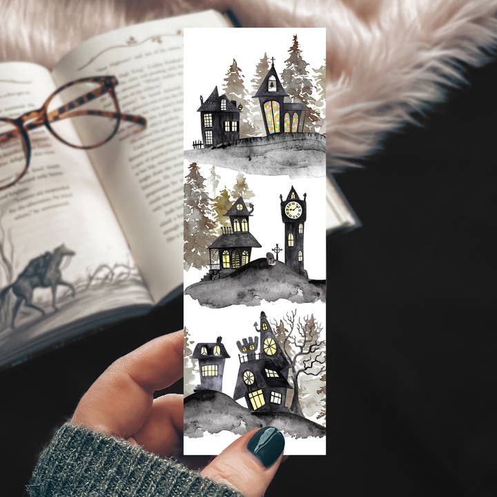 Halloween Spooky Town Bookmark for wholesale by Mirkwood Scribes