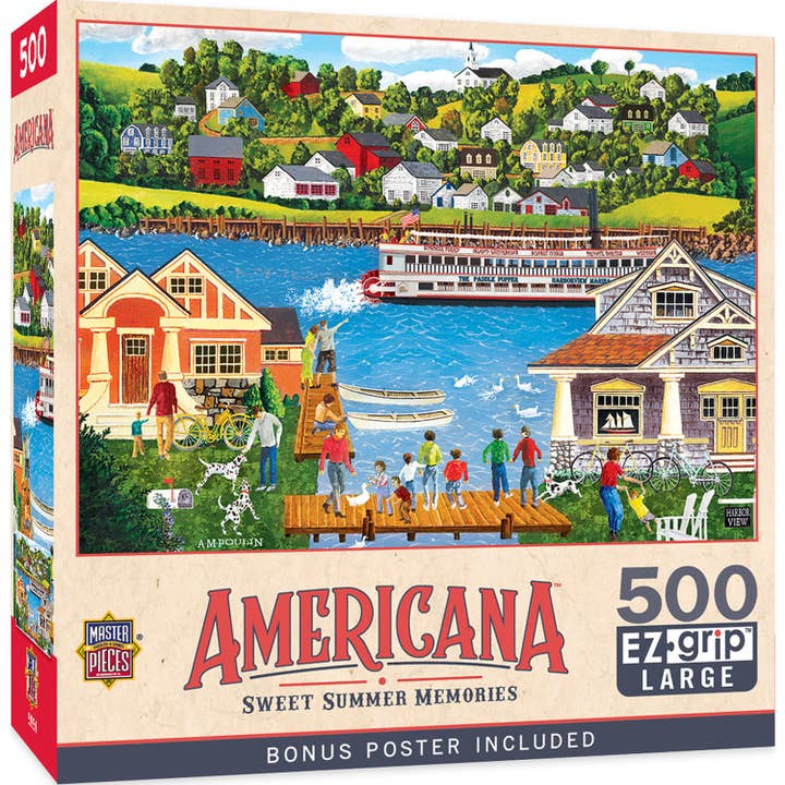 Masterpieces Puzzles - Wholesale Puzzle - Adult - Americana - Sweet Summer Memories 500 Piece EZ Grip Jigsaw Puzzle