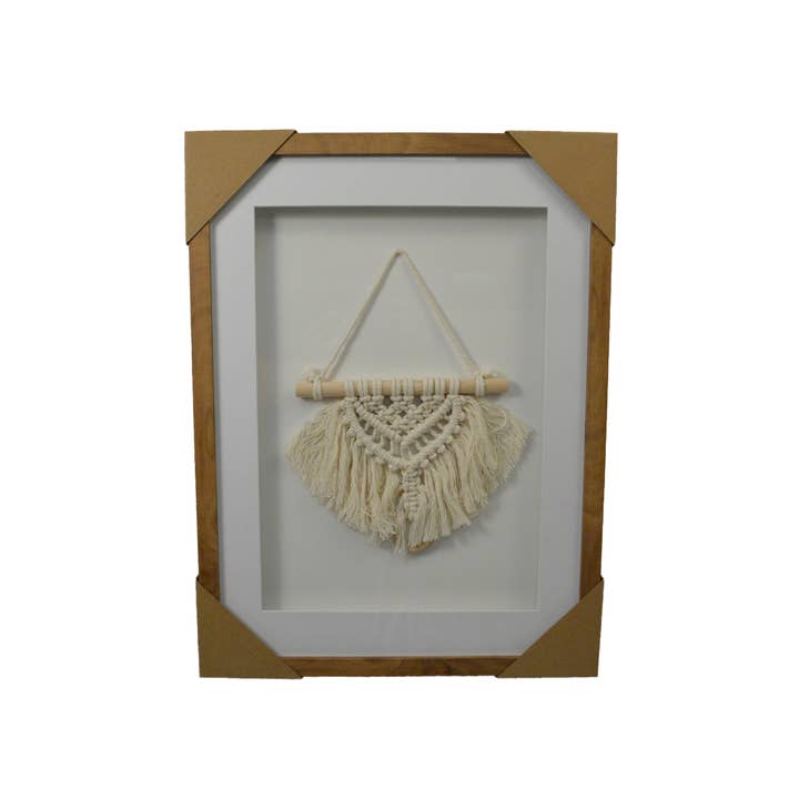Concetti WovenWhim Decorazione Macramè con Cornice in Legno 20x15 per la vendita all'ingrosso da parte di Concepts In Time