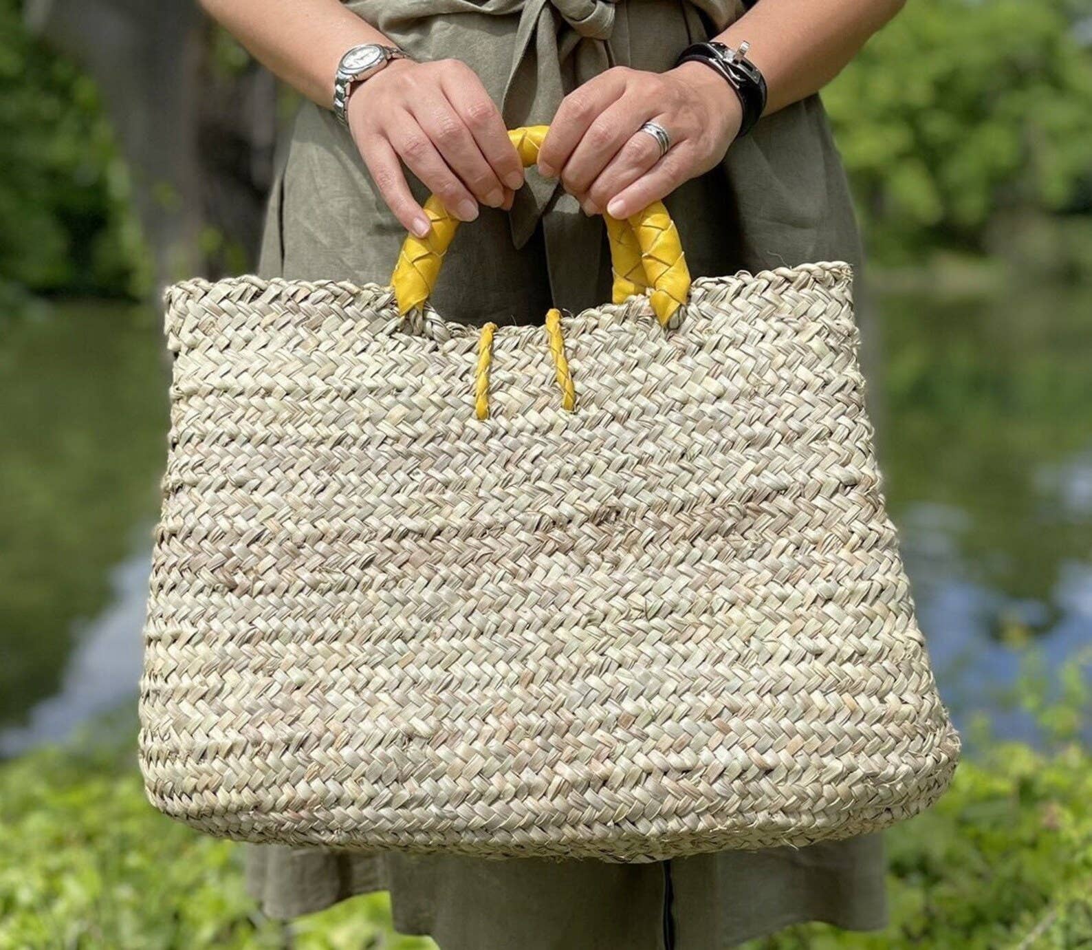 DarKech - Wholesale Tote Bag - Women's - Handcrafted Straw Tote Bag with Leather Straps – French bag 4