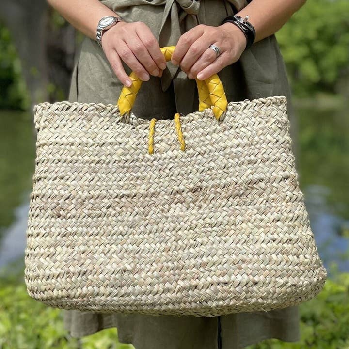 DarKech - Wholesale Tote Bag - Women's - Handcrafted Straw Tote Bag with Leather Straps – French bag 4