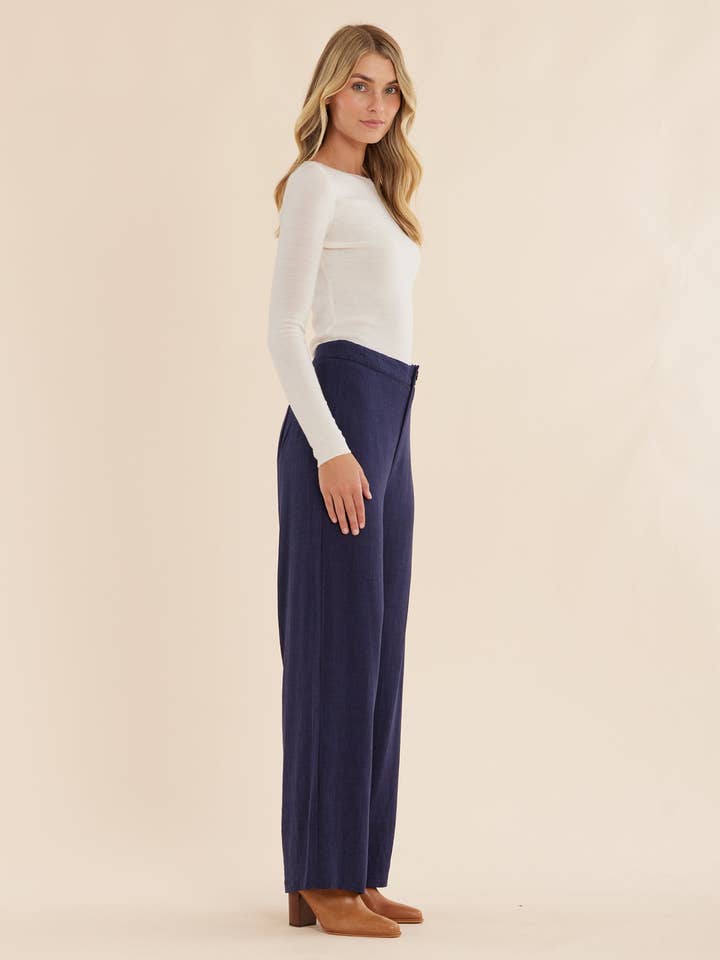 Chelsea Straight Leg Pant - Navy for wholesale on Faire4