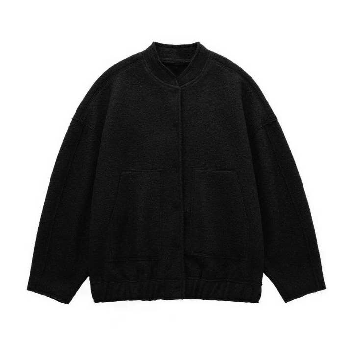 HIDDENBRAND - Wholesale Bomber Jacket - Women's - oversized boxy bomber jacket