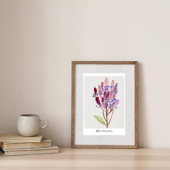 Impression aquarelle de fleurs sauvages Art mural botanique #3 pour la vente par Wild Botanical Atelier