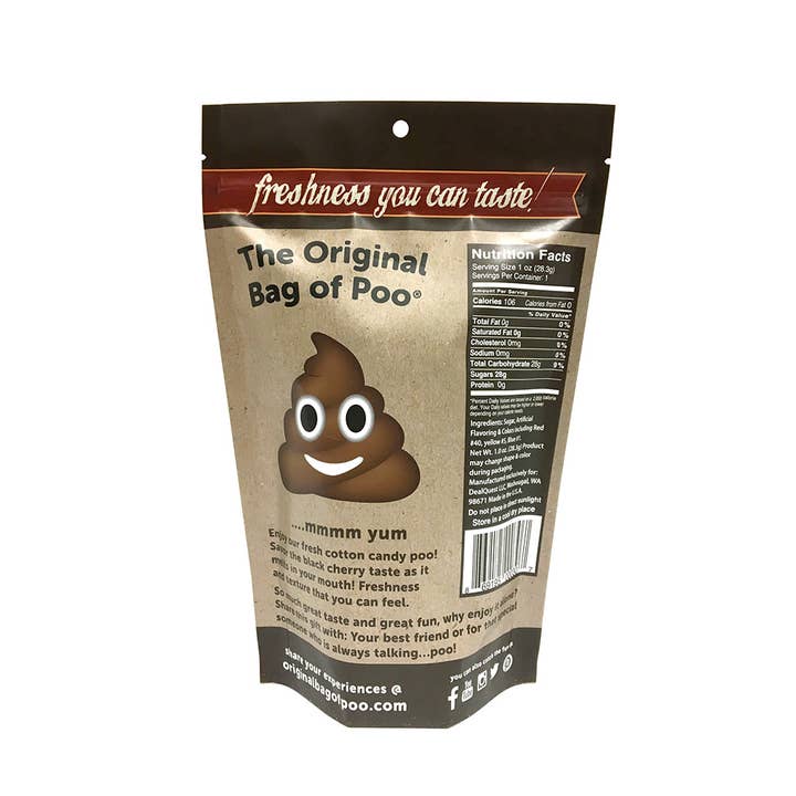 "The Original Bag of Poo"® Novelty Cotton Candy - Wholesale Cotton Candy - The Original Bag of Poo® (Emoji Cotton Candy Poo)2