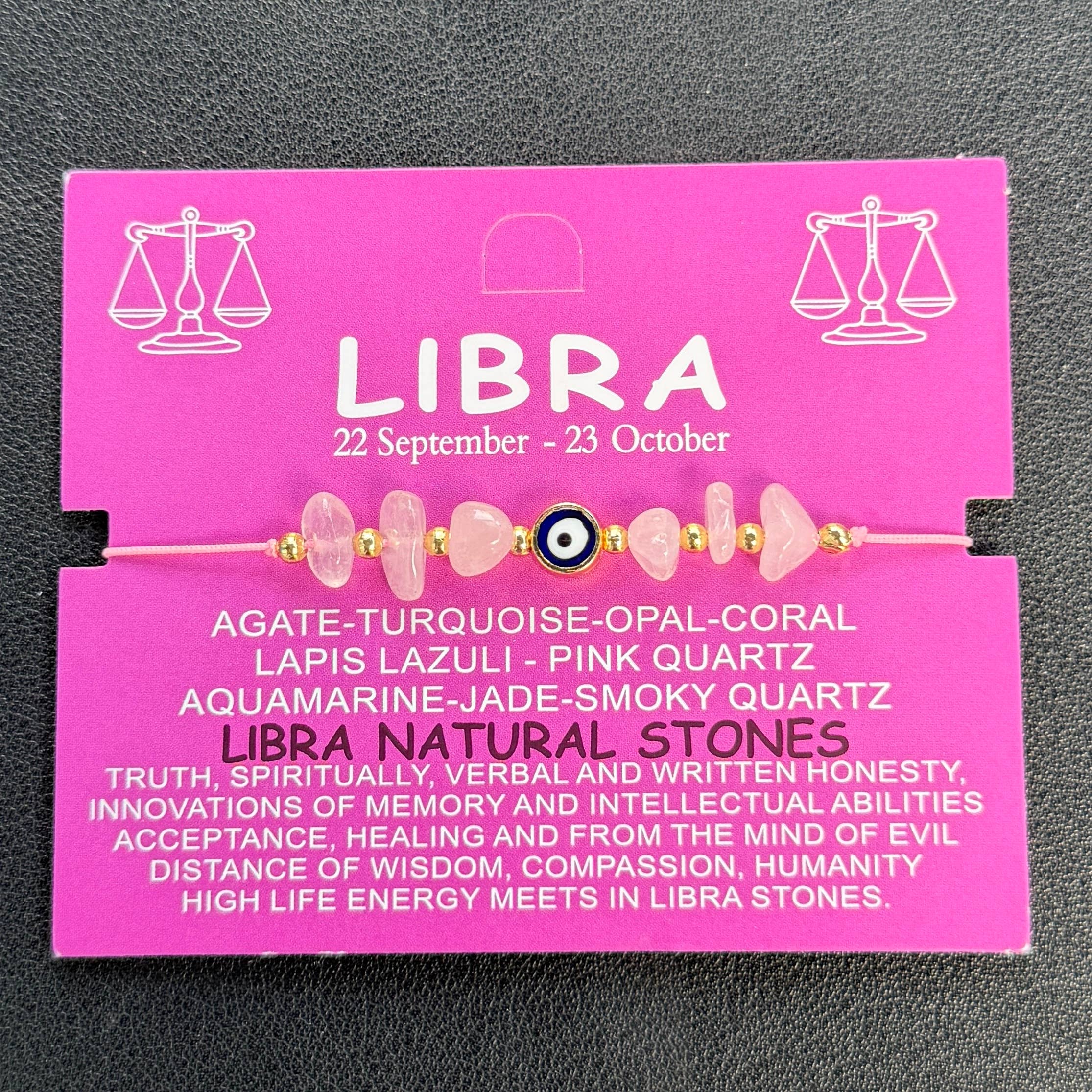 Loli - Vendita all'ingrosso Bracciale con perline - Bracciale con Carta | Bracciale Zodiacale | Occhio di Malocchio in Pietra Naturale8