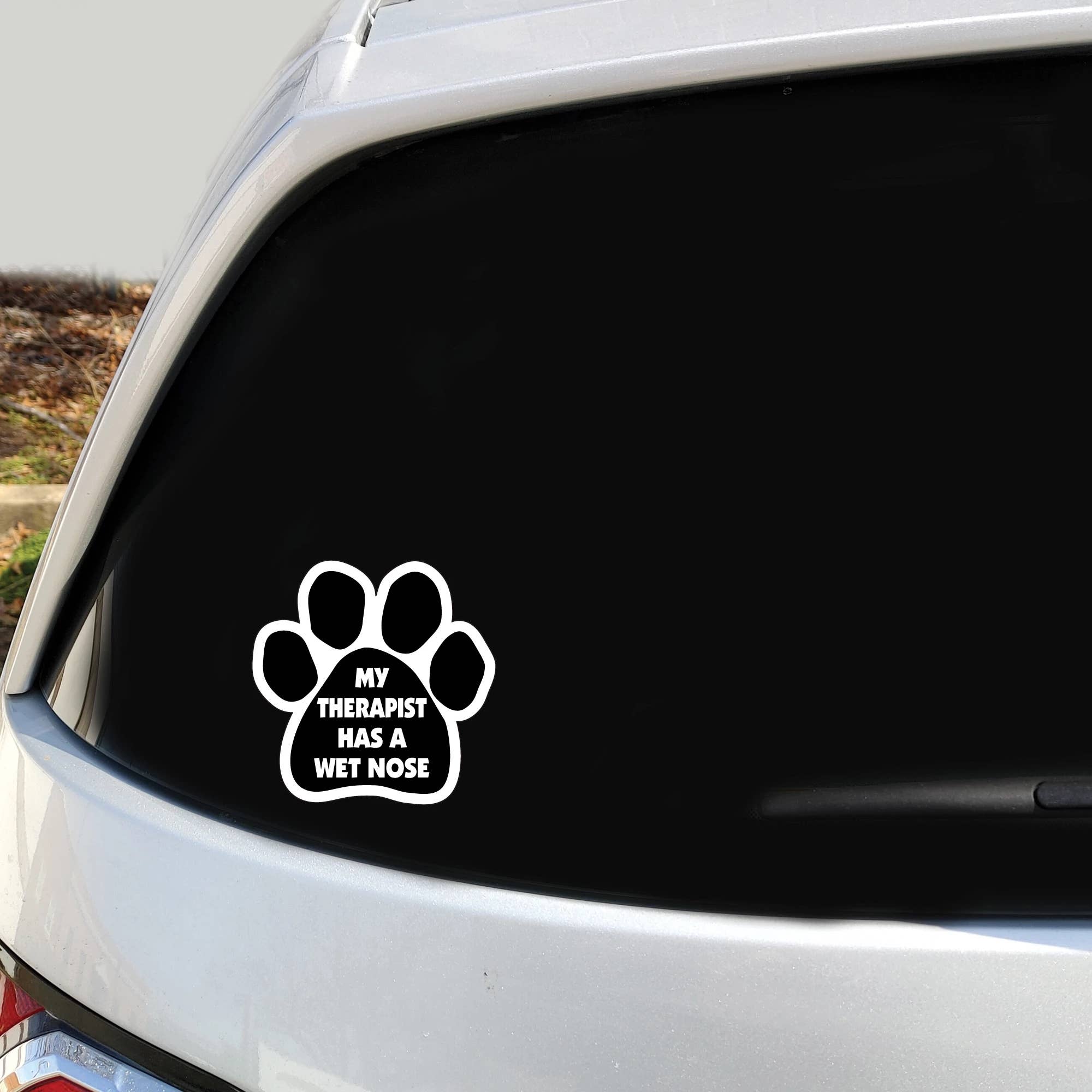 Imagine This Company – wholesale Klistermärke – Min terapeut har en våt näsa bilfönster dekal5