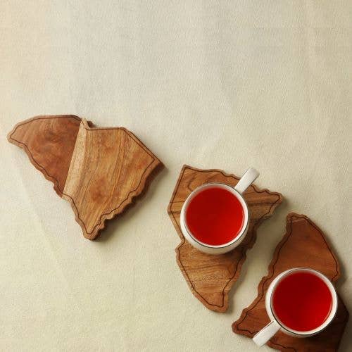 India Handicrafts Inc – Engroshandel Bordskånere – STATE PRIDE - SC-underlag i træ, sæt med 41