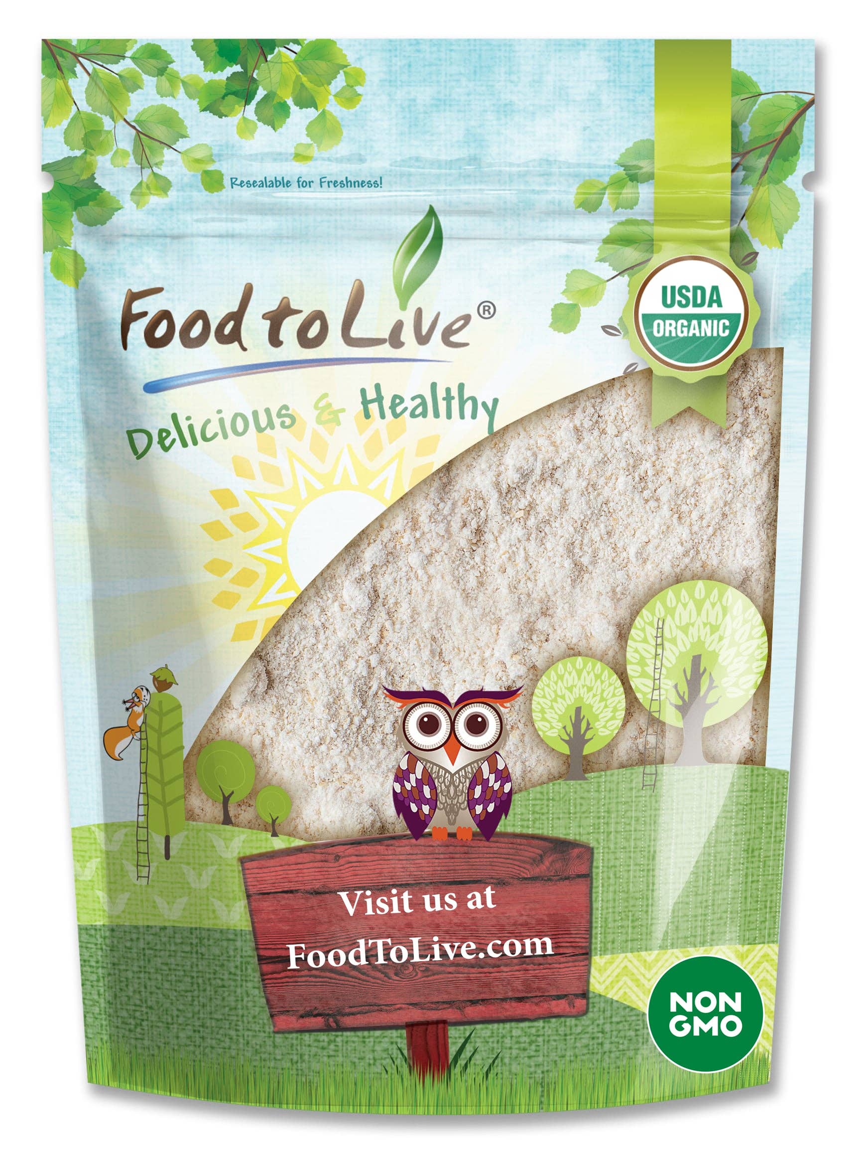 Food To Live - Vente Farines - Farine d'avoine biologique sans gluten — Moulue sur pierre, Casher, Végane0