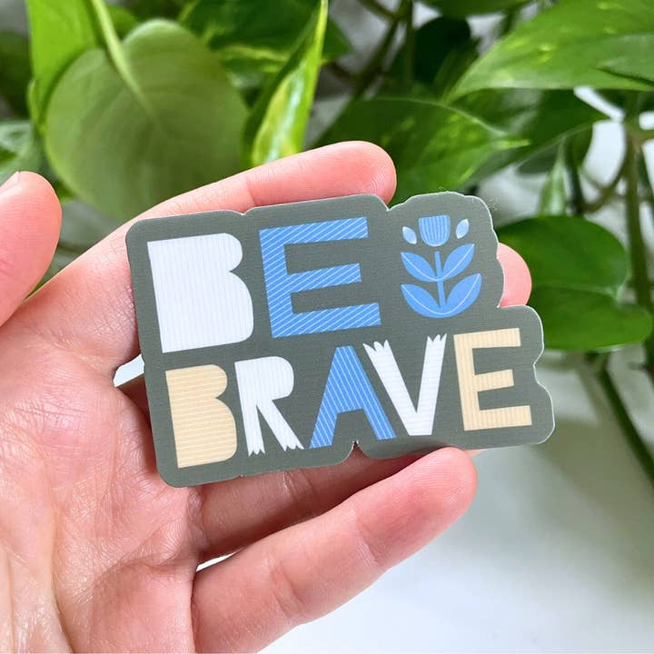 Mindful over Mind Full - Wholesale Sticker - Be Brave Mental Health Sticker | Anxiety Relief Sticker1