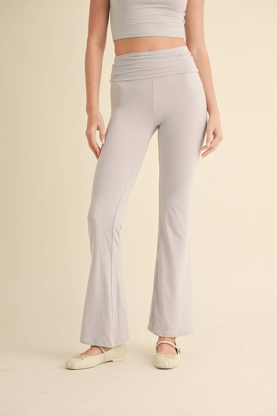 KIMBERLY C - Wholesale Pants - Women's - Soft Knit Foldover Flare Pants41