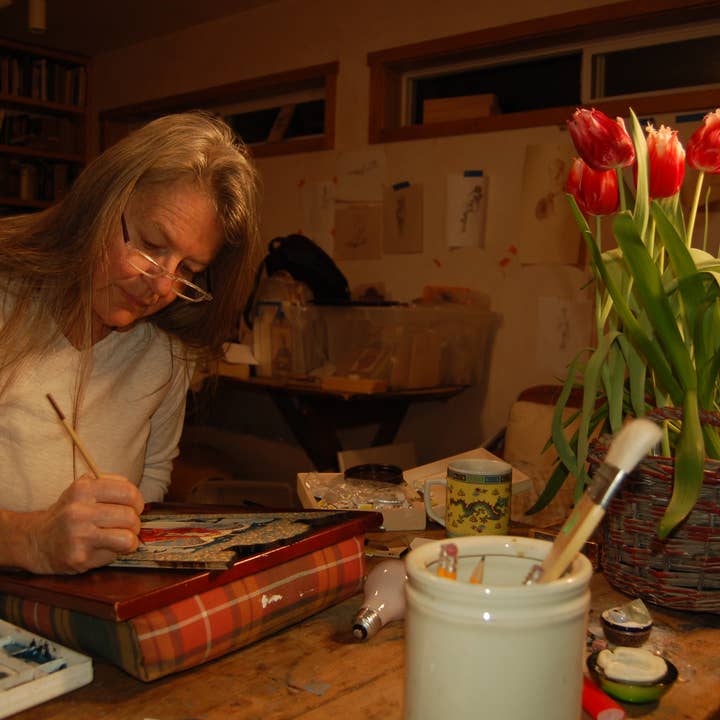 Lynn Garlick Retablos – Engroshandel Maleri/tegning – Ærkeengel Gabriel-Guds sendebud5