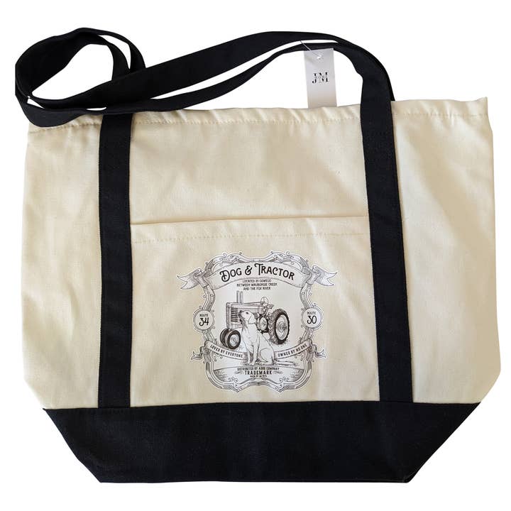 Dog & Tractor Country Canvas Tote Bag- On-the-Go Essential for wholesale by Jojo Modern Pets