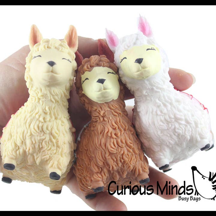 Curious Minds Toys - Wholesale Squishy Toy - Kids & Baby - 1 Sand Alpaca Llama - Sand Filled Squishy - Moldable Sensor3