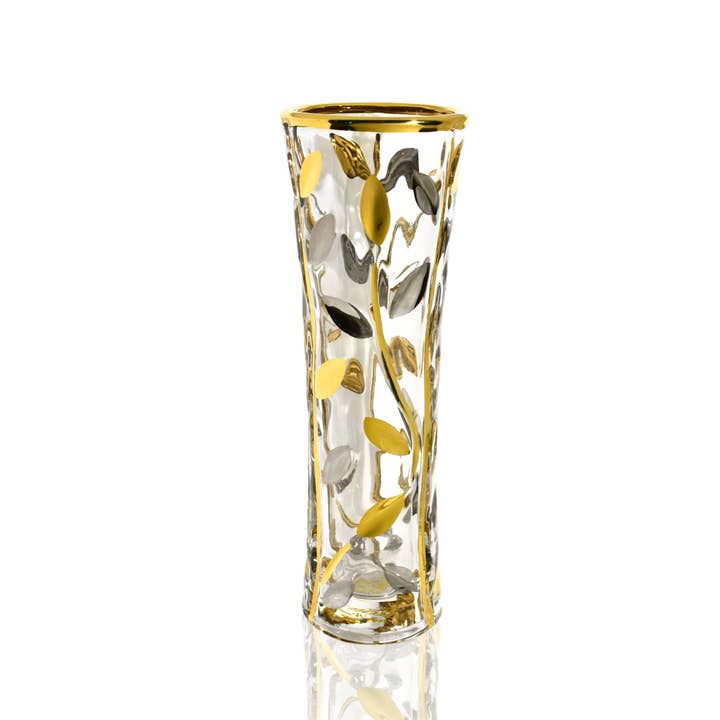 Via Graceffo – Großhandel Vasen – Blumenrebe, Knospenvase, italienischer Kristall aus Platin und Gold1