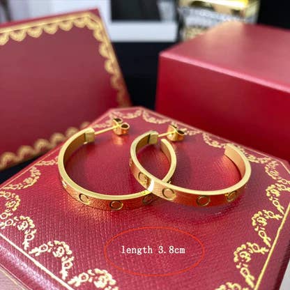 Gooddiy - Wholesale Bangle Bracelet - C Shape Plating Titanium Steel Ear Studs wholesale4