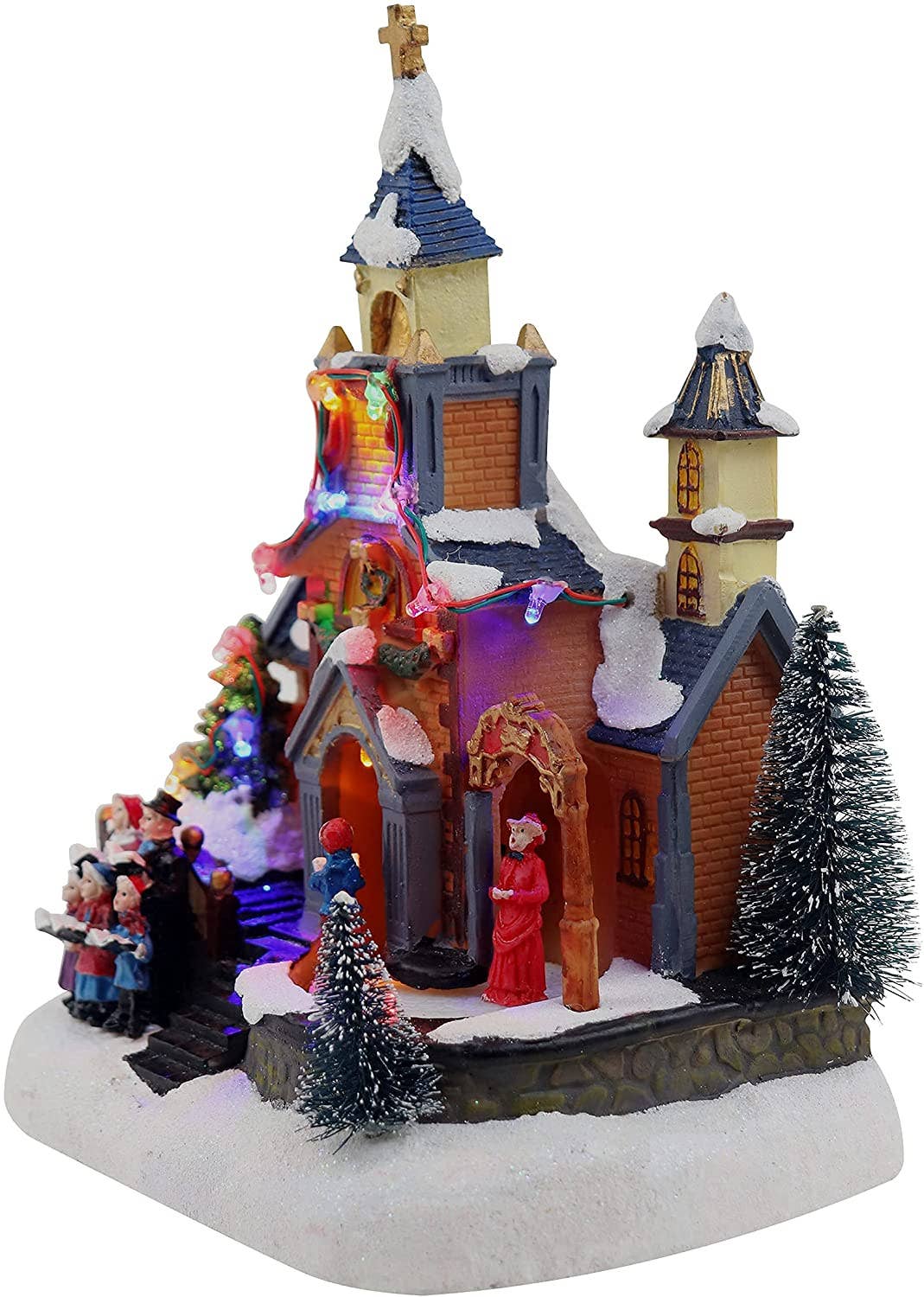 Top Treasures – Engroshandel Julepynt – Kirke Scene Animeret Juleby2