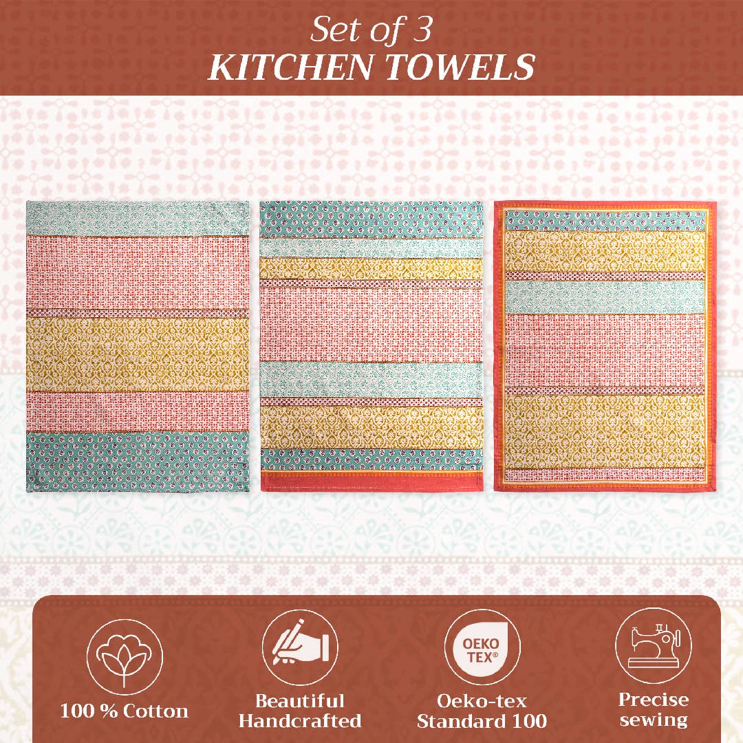 Maison d'Hermine - Design in Every Thread - Wholesale Tea Towel - Kitchen Towels 100% Cotton - Set of 3 - Provence1