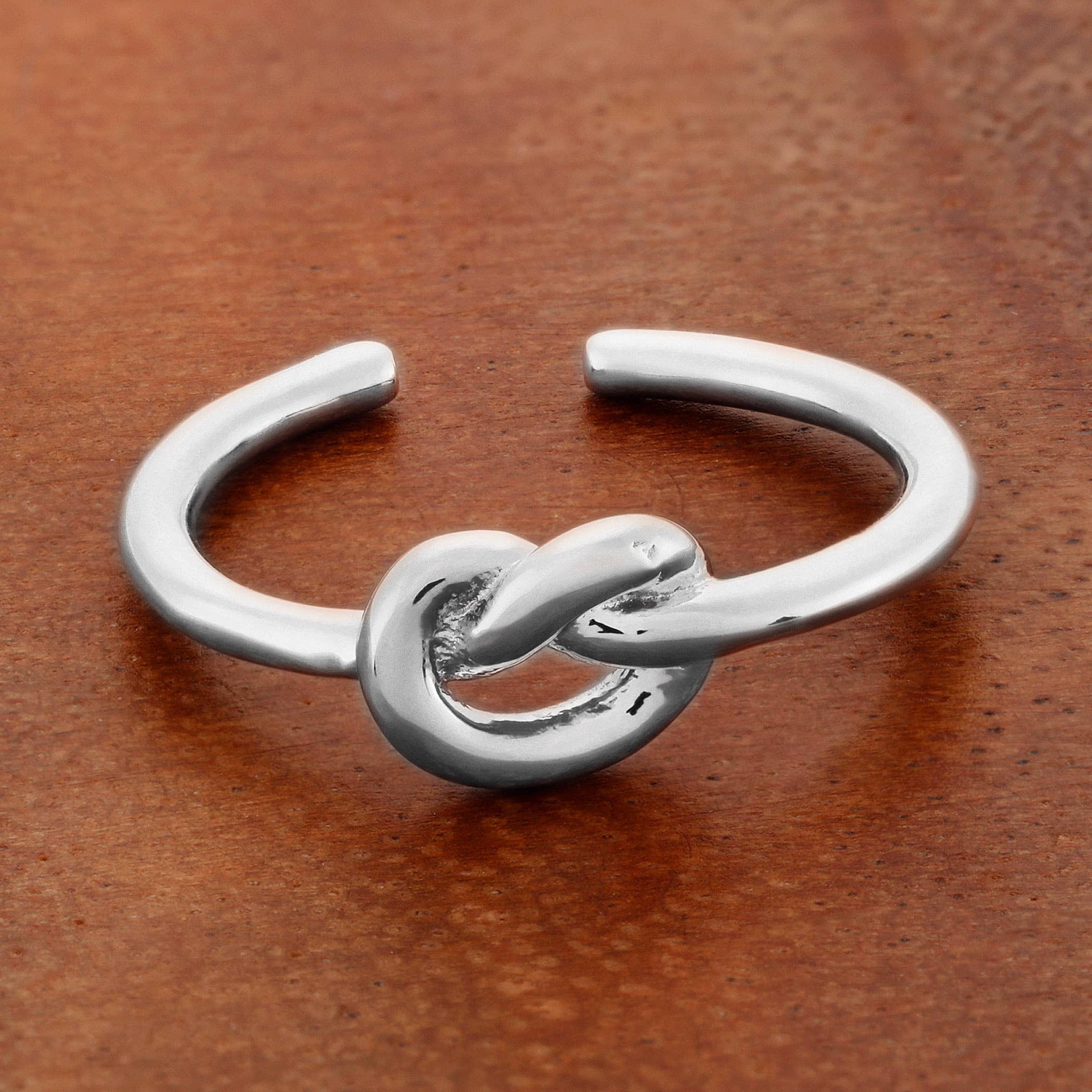 West Coast Jewelry - Wholesale Band/Stacked Ring - Love Knot Open Cuff Stainless Steel Ring1