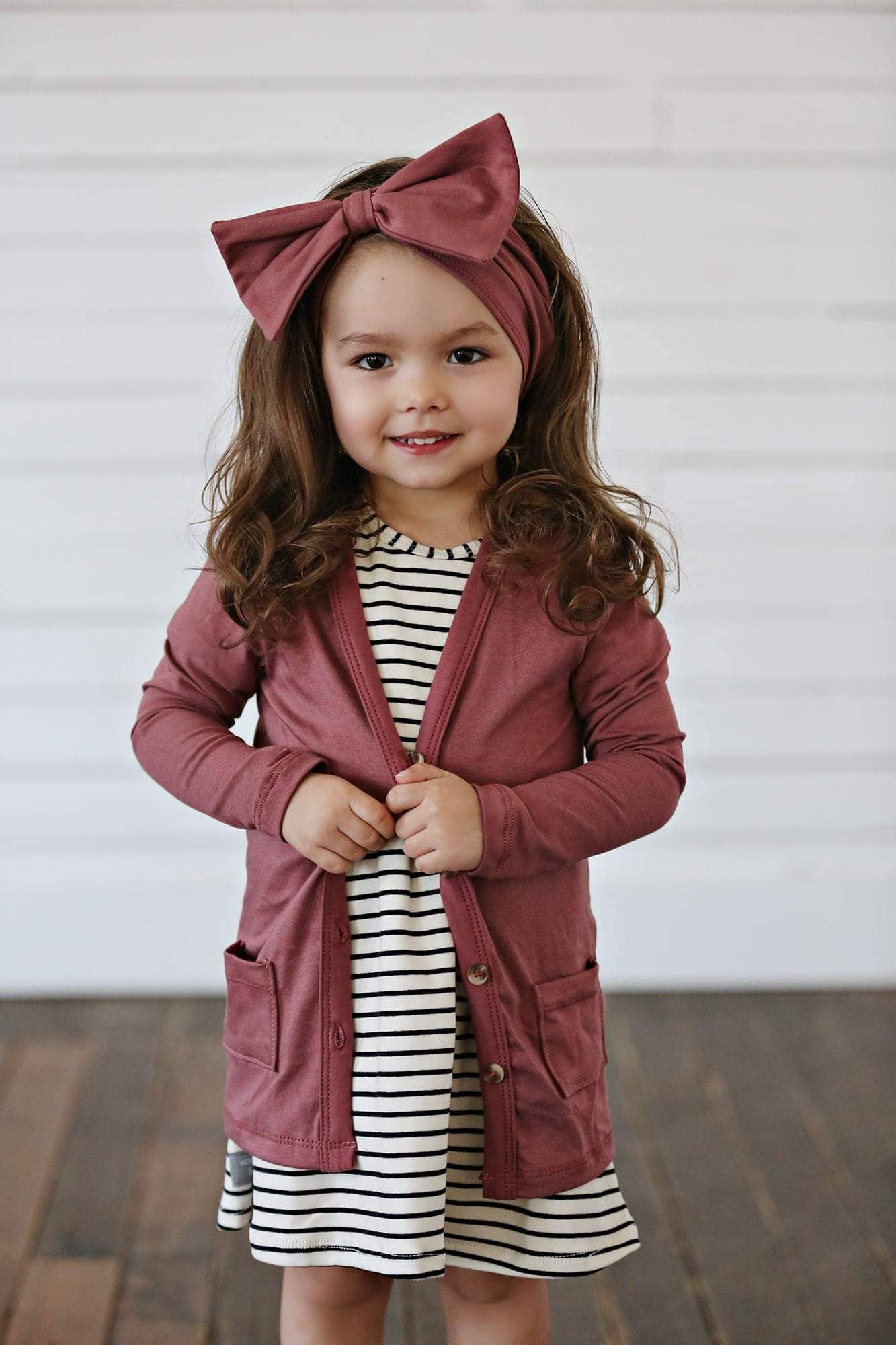 Navy Fields - Wholesale Cardigan - Kids - Mauve Cardigan