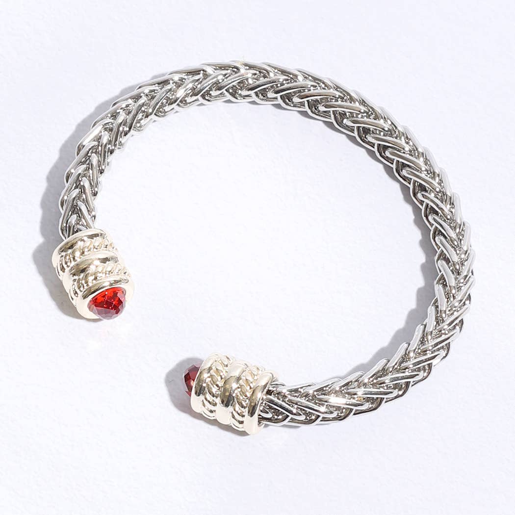 Fashion City - Wholesale Cuff Bracelet - Ponytail Gemmed Out Bangle Bracelet8