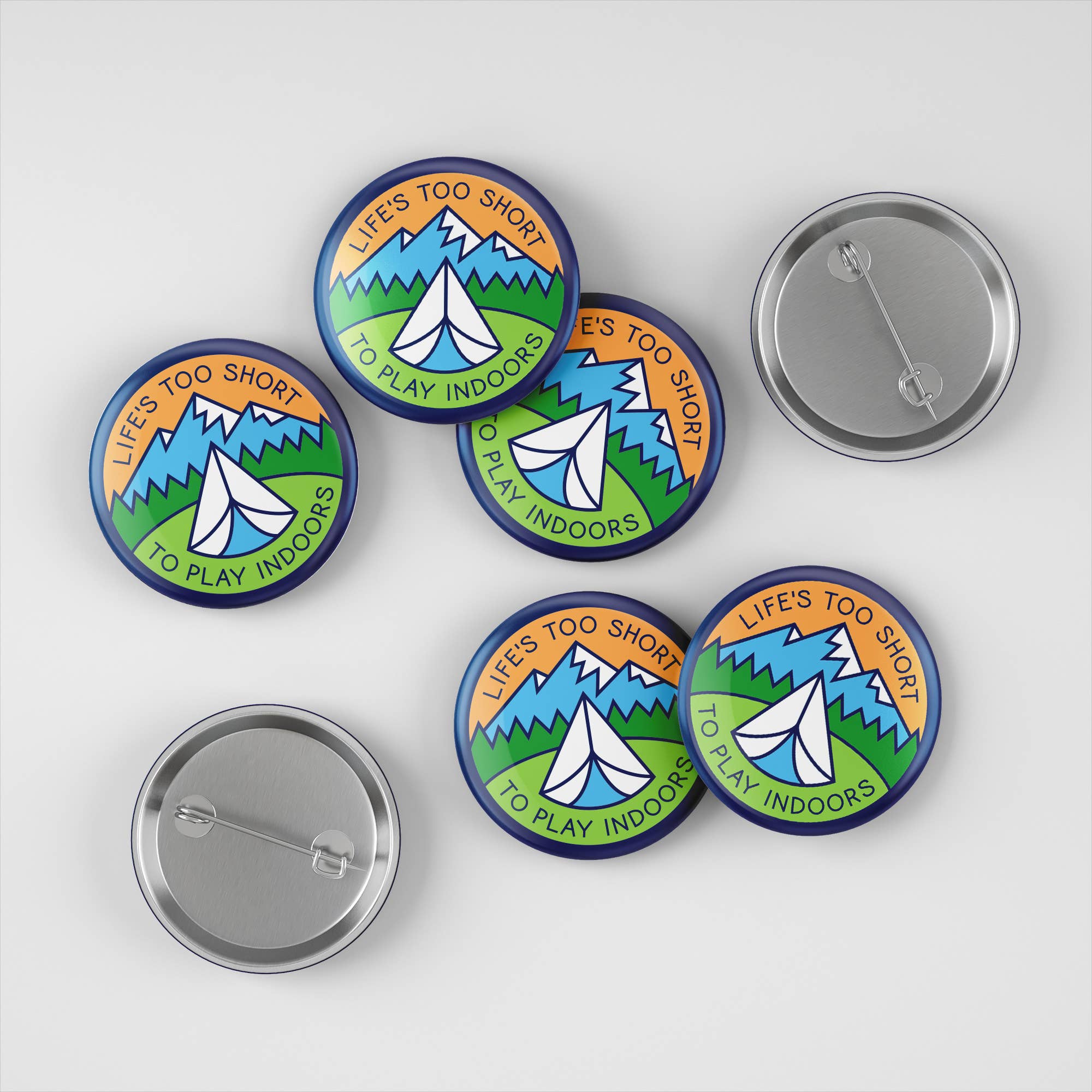 Poppy & Quail - Wholesale Lapel Pin/Button - Life is Short Button1