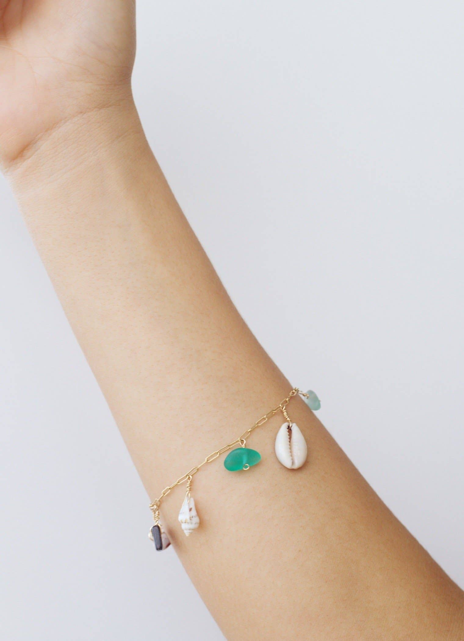 Salty But Sweet - Wholesale Charm/Dangle Bracelet - Gold Ocean Charm Bracelet8