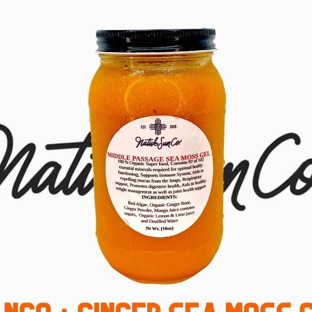 MANGO GINGER SEA MOSS GEL for wholesale by Native Sun Companies LLC