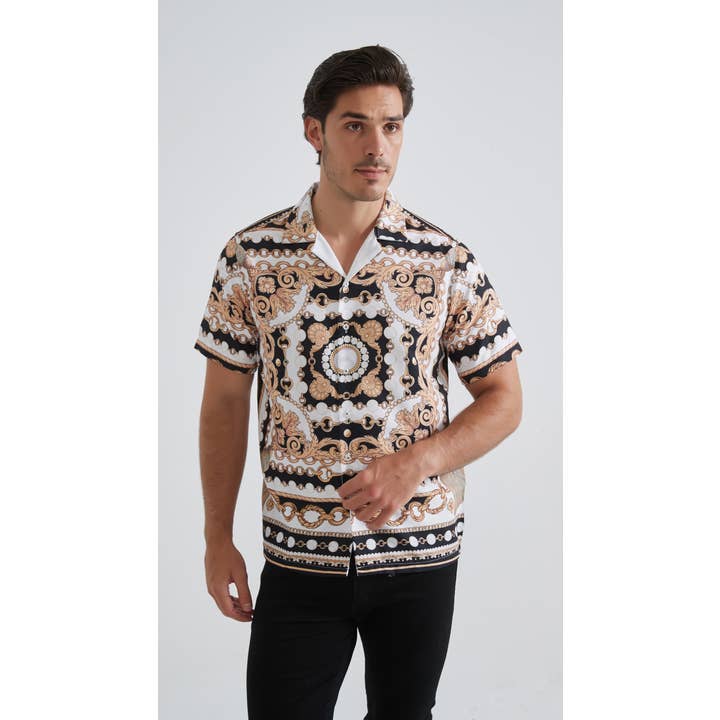 Chemisette à motifs en coupe droite pour la vente par Yves Enzo