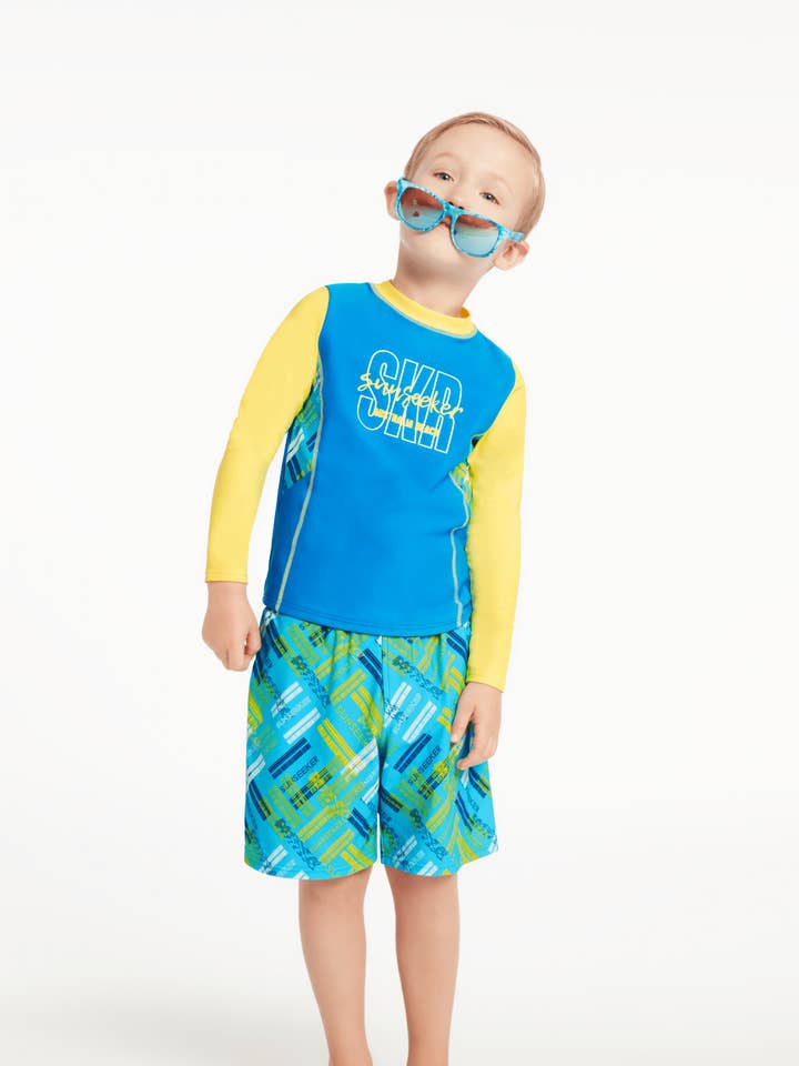 Sunseeker Logo Print Long Sleeves Rash Guard for wholesale by Sunseeker