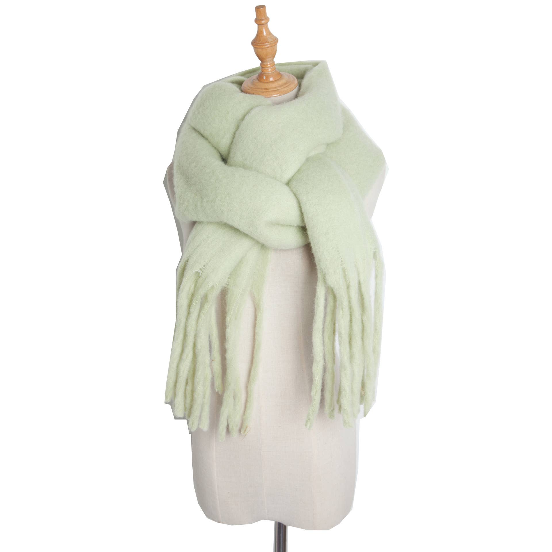 HIDDENBRAND - Wholesale Scarf - Women's - soft cozy classic solid fringe scarf wrap4