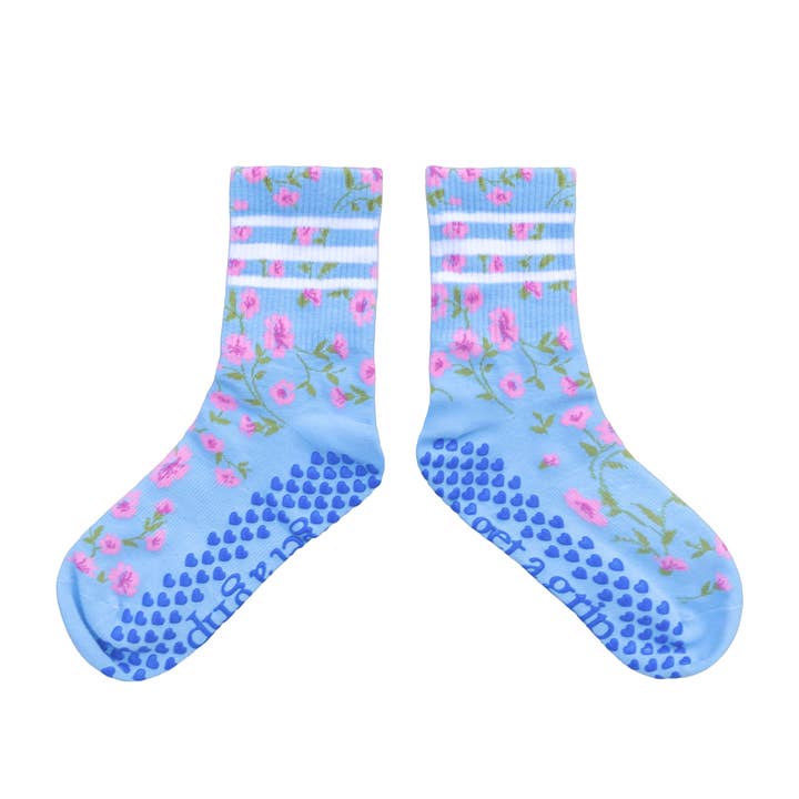 Summer Floral Grippy Socks for wholesale by Get A Grip Socks Co