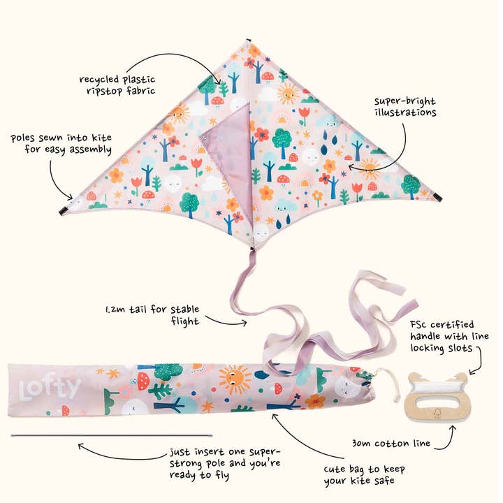 Eco Beach Ltd - Wholesale Sporting Game - Kids & Baby - Happy Days - Sustainable Kite2