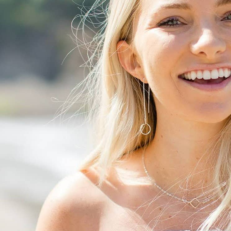 Beth Jewelry – Großhandel Ohrhänger – Circle Einfädler Ohrringe1