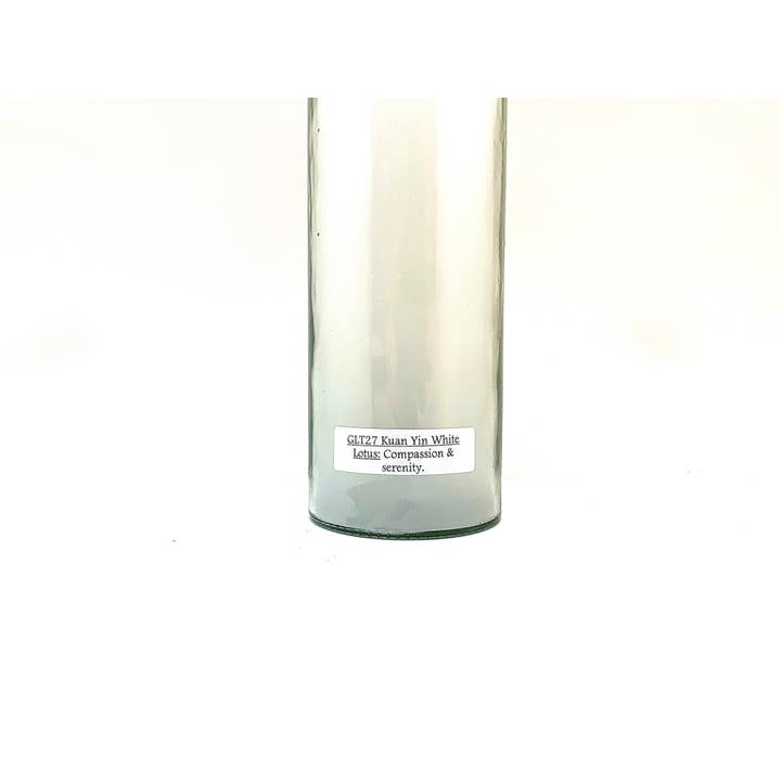 Ceridwen’s - Wholesale Jar/Filled Candle - Kuan Yin White Lotus Glitter Candle - Compassion, Protection