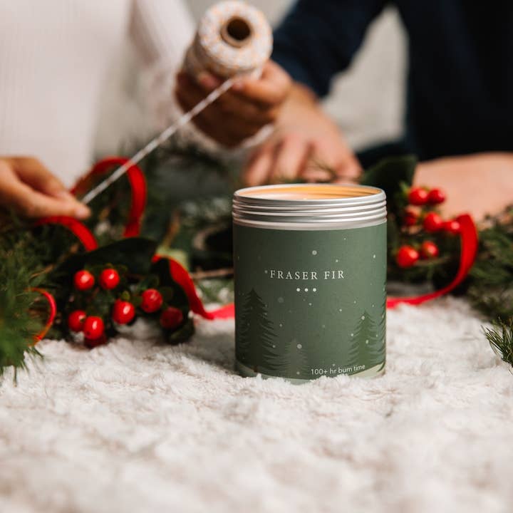 Kalamazoo Candle Company - Wholesale Jar/Filled Candle - Fraser Fir Large Soy Candle Tin 2-Wick 13.5oz2