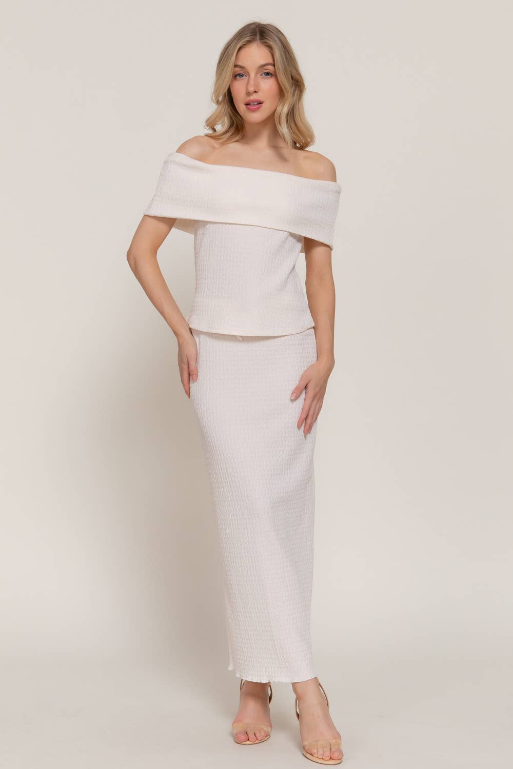 Active Basic | Active USA – wholesale Skirt – Women’s – Adjustable Drawstring Texture Knit Long Skirt8