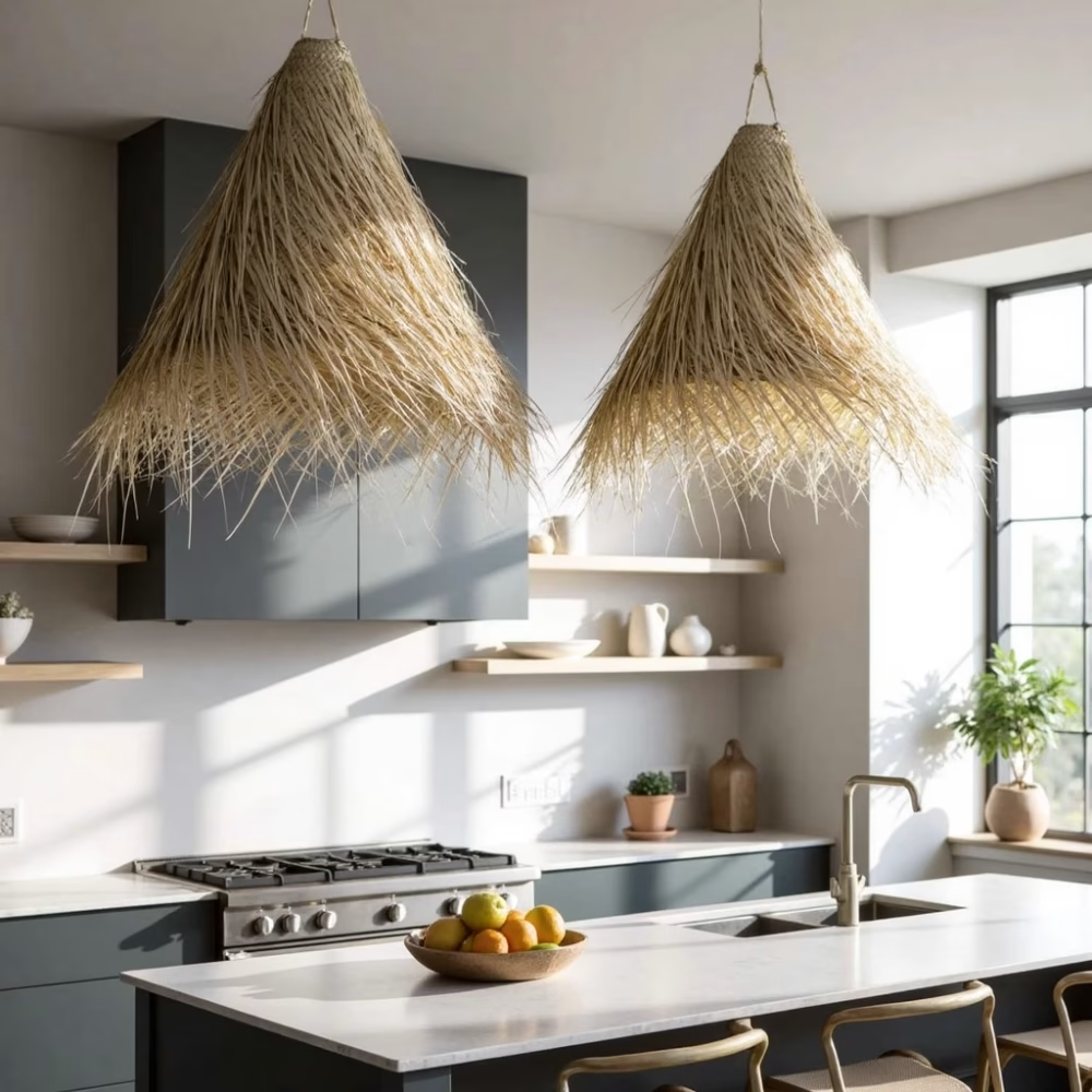 High crafty - Wholesale Lampenkap - Handgeweven Hanglamp van Palmblad – Marokkaanse Pendellamp (3