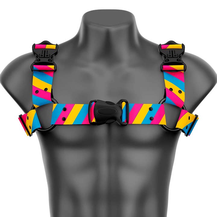 Pride Pansexuality Bulldog Handmade Fashion Vegan Unisex Harness for wholesale by Daftboy