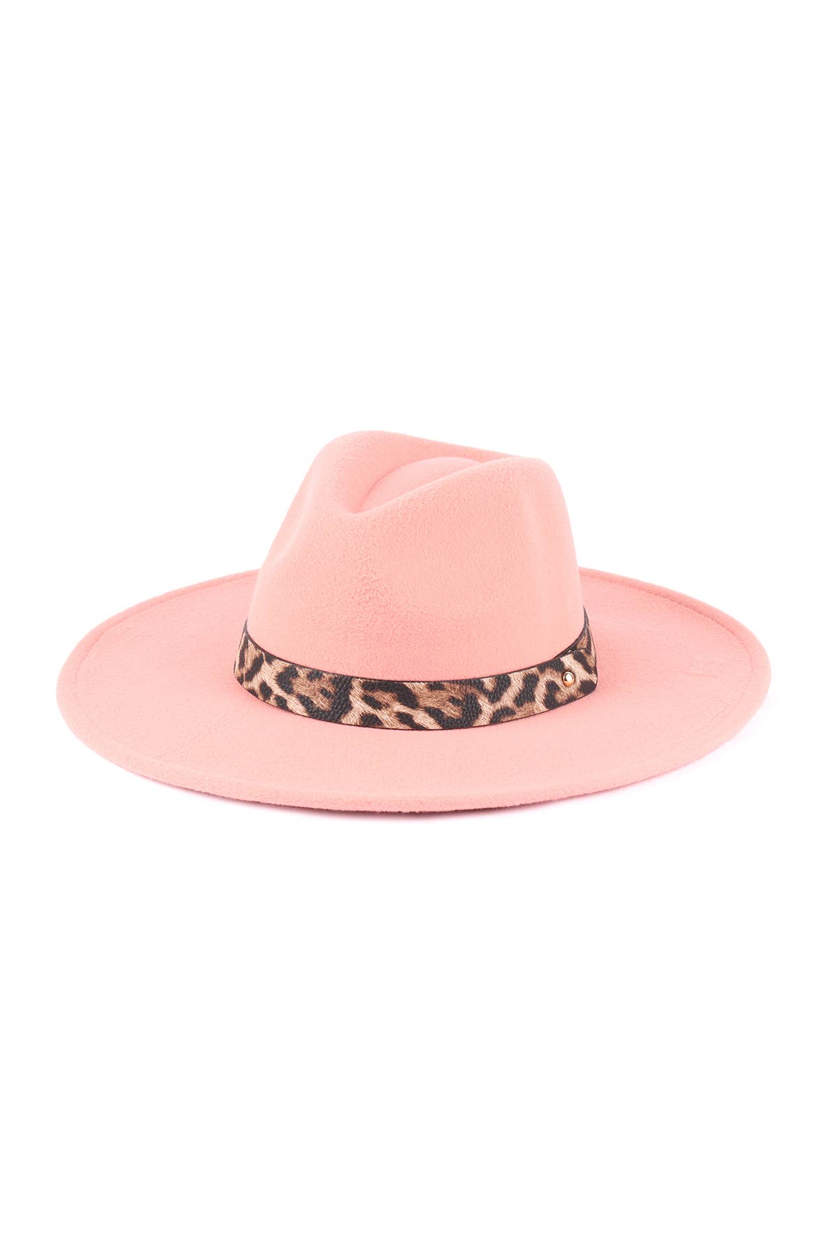 MYS Wholesale Inc - Vente Chapeau en feutre - femme - Chapeau à bord tendance en feutre avec accent léopard19