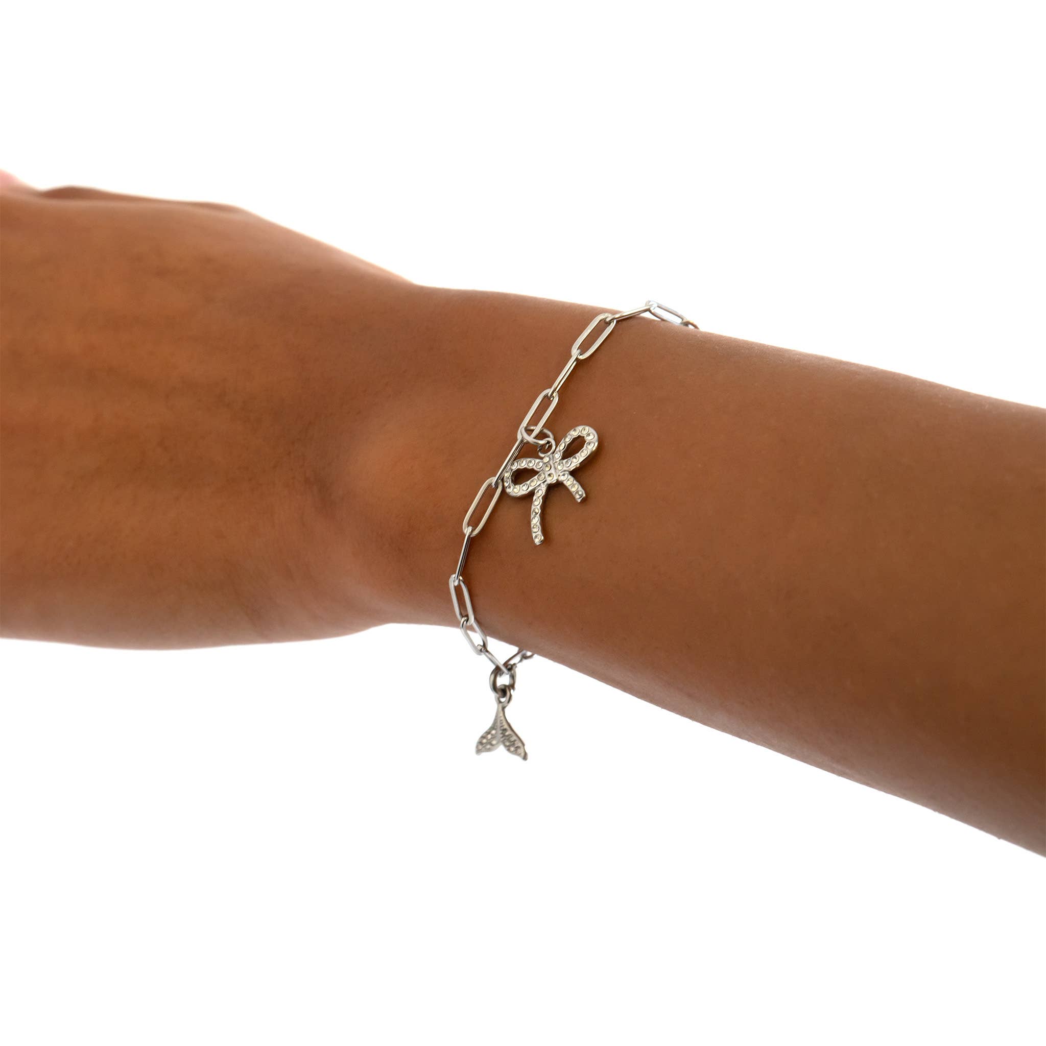 WJW - Wholesale Link & Chain Bracelet - Stainless Steel Paperclip Chain Bracelet3