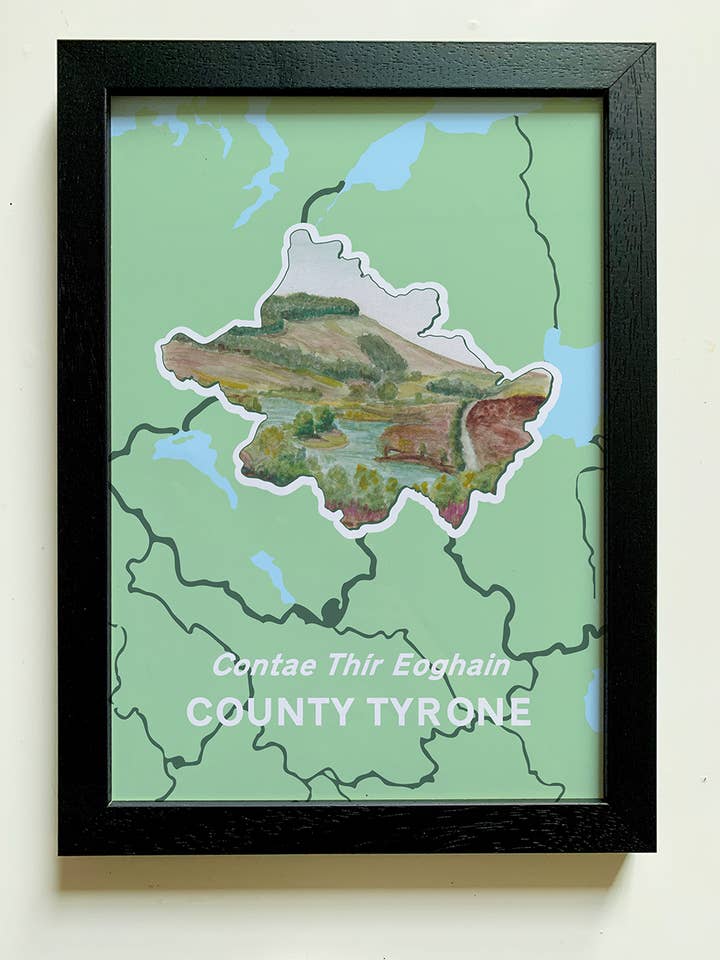 County Tyrone Art Print A4 | Gortin Glen Lakes for wholesale by Clemence Prosen Art & Design