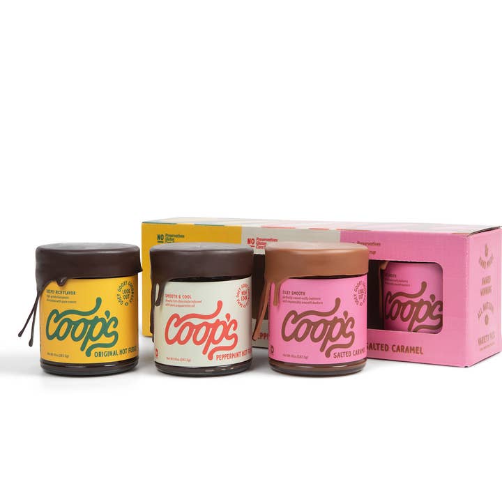 Coop's 3-Jar Gift Pack for wholesale by Coop's