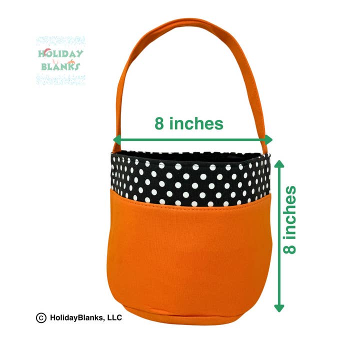 Holiday Blanks - Wholesale Basket - Halloween Dark Small Dot design Basket Embroidery Blanks4