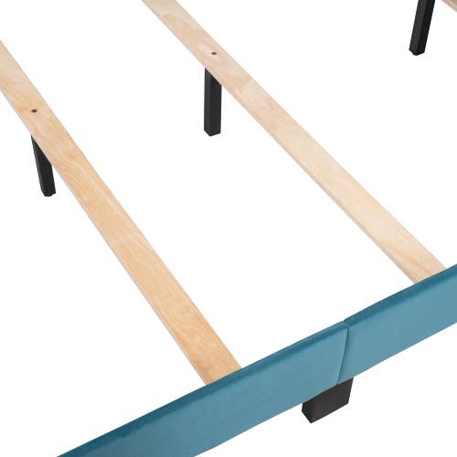 VTNG50 - Wholesale Bed - Queen Size Velvet Upholstered Platform Bed,Box Spring Needed30