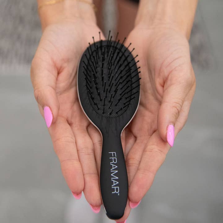 Framar Hair Brushes & Hair Accessories - Wholesale Hair Brush/Comb - FRAMAR Mini Hair Brush, Travel Hair Brush, Black Mini Brush4