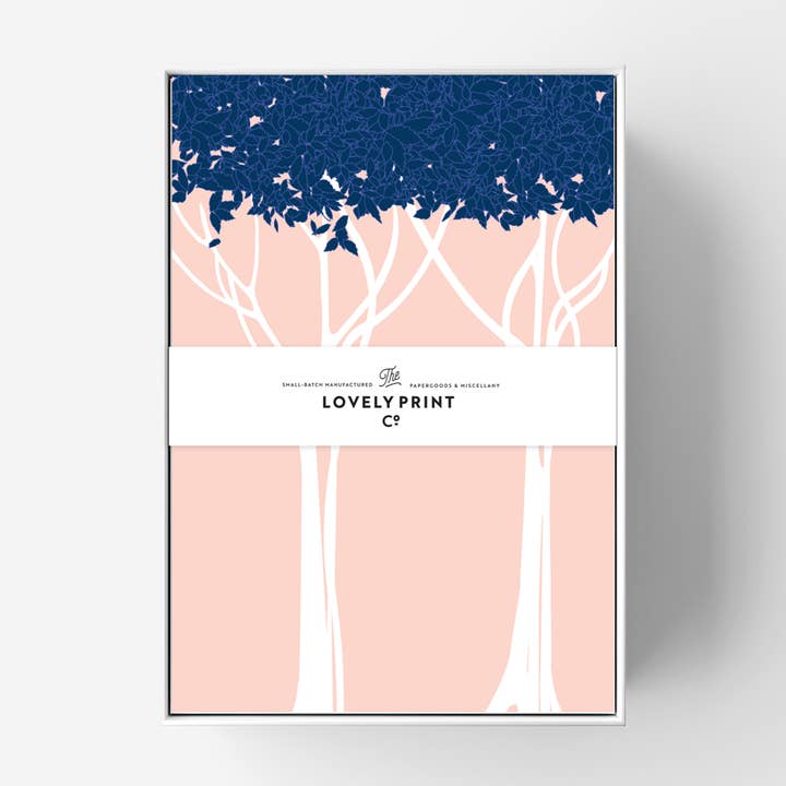 Nouveau Trees Anteckningskort Set för wholesale av Lovely Print Co.