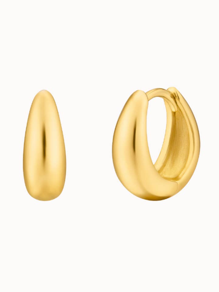 Ease Earrings L - Gold Plated for wholesale by Nava Copenhagen