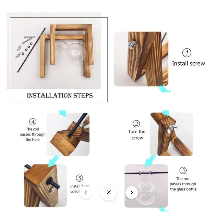 IVORE.GROUP (We cover All Import duty) - Wholesale Vase - Glass Planter Bulb Vase with Wooden Stand5